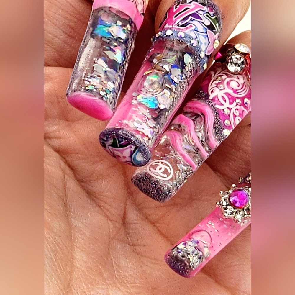 Acrylic Aqua Nails 💅 Set - Picture 13 of 17